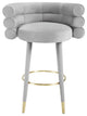 Betty Grey Velvet Barstool - Grey