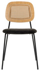 Modern Alizee Modern Rattan and Black Dining Chair Set of 2