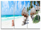 "Caribbean Coast in Tulum Mexico" Metal Wall Art, 3 Panels, 36"x28"