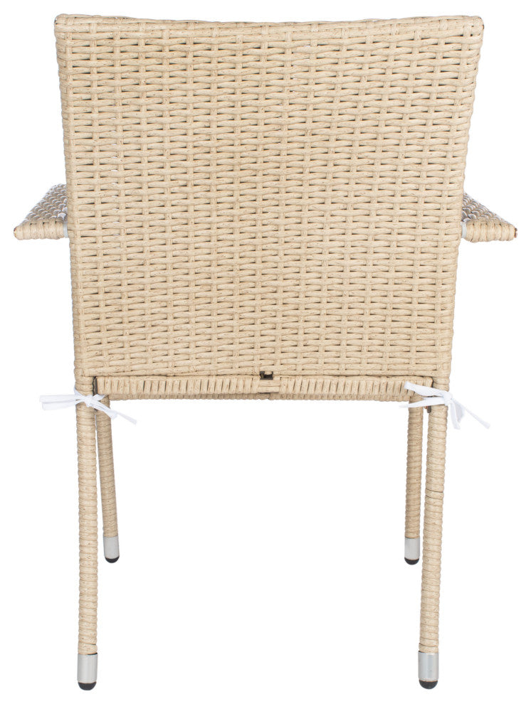 Safavieh Outdoor Laina Bistro Set, Beige / White