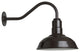 12" Modern Farmhouse Barn Light with 16" Gooseneck, The Westchester, Dark Bronze