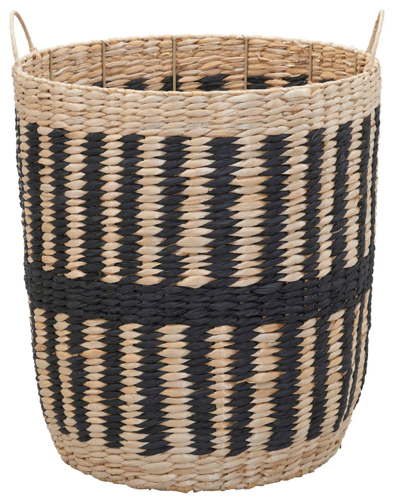 Cattail and Paper Pillar Basket