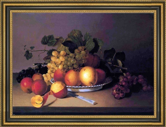 James Peale Fruit in a Basket Framed Premium Canvas Print, 16"x24"