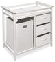 Modern Baby Changing Table with Laundry Hamper, 3 Storage Baskets, and Pad