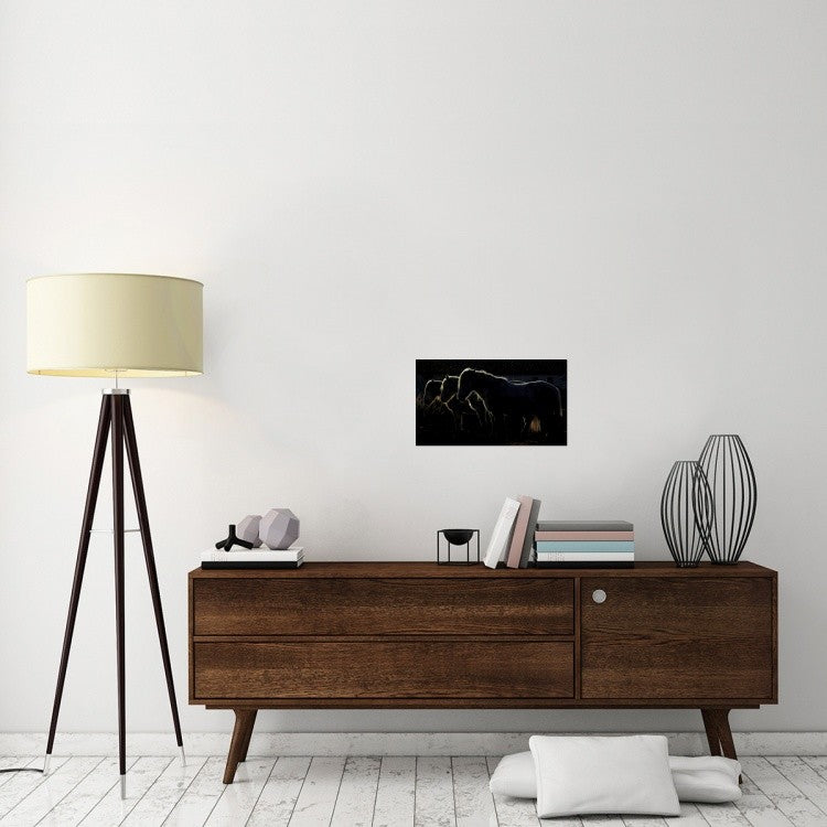 "Triplets" Stretched Canvas Giclee by Michel Romaggi, 22"x13"