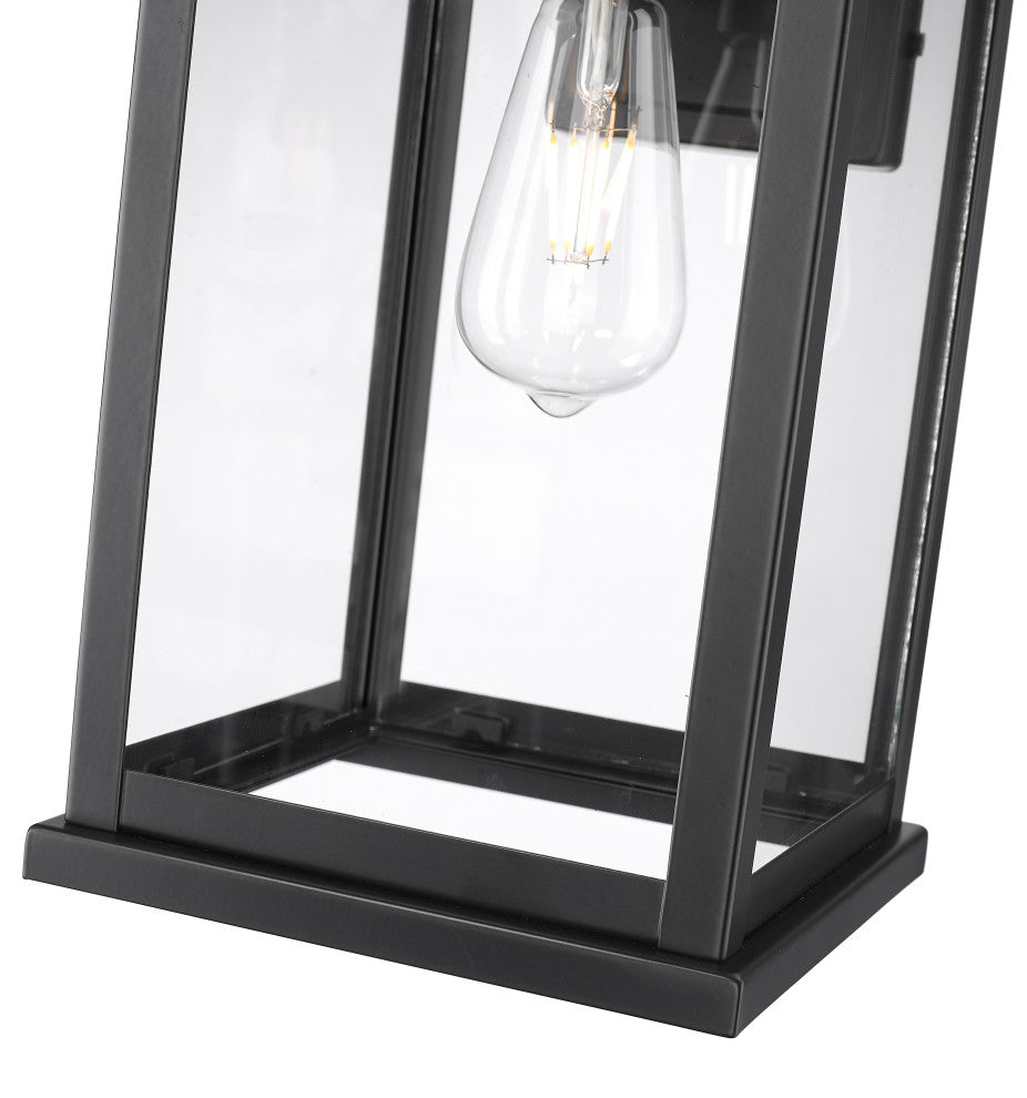 1 Light 8.5 in. Powder Coated Black Outdoor