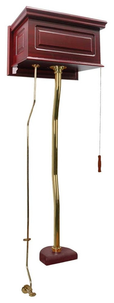 Conversion Kit Z-Pipe High Tank Toilet, Cherry Chrome, Cherry, Brass