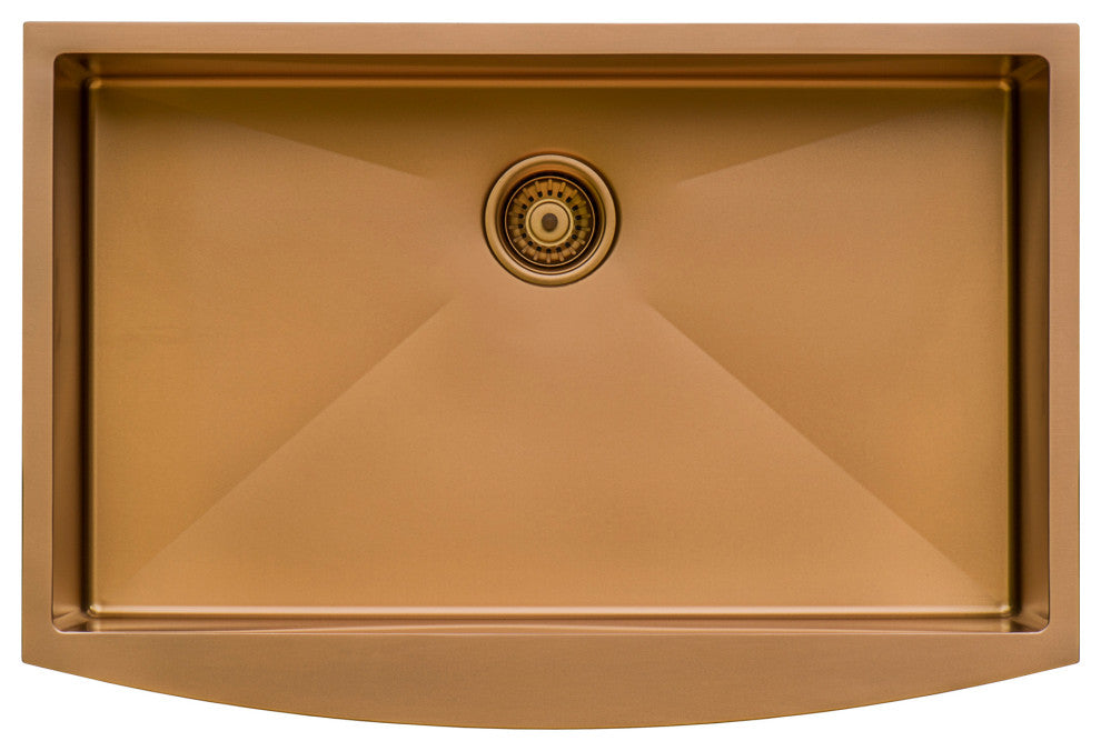 30-inch Farmhouse Sink - Copper Tone Matte Bronze Stainless Steel - RVH9660CP