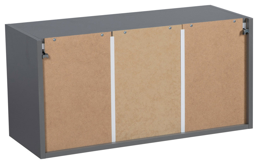 24 x 18 Wall Cabinet-Double Door-with Grey Gloss door