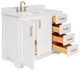 Ariel Taylor 42" Left Offset Single Rectangular Sink Bathroom Vanity