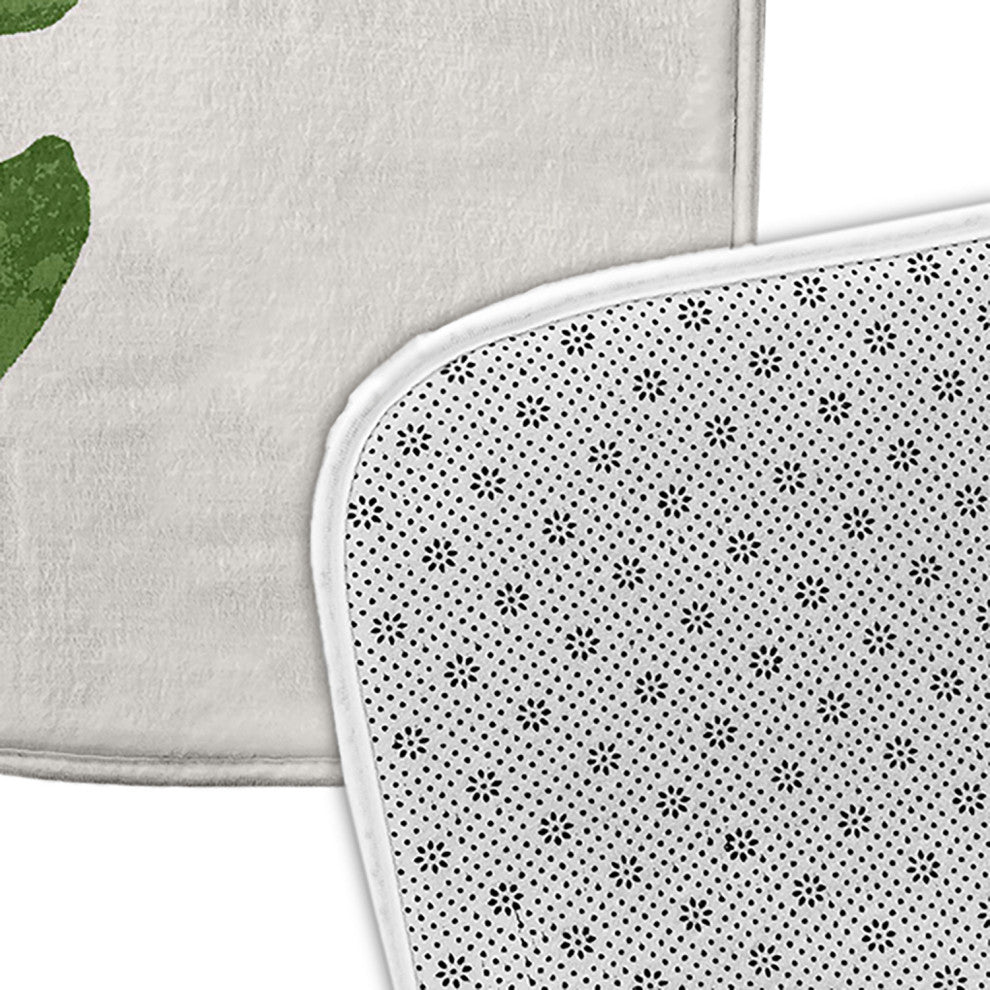 34" x 21" Big Leaf Bathmat, Green