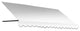 Awntech 6' Dallas Retro Acrylic Fabric Fixed Awning, White