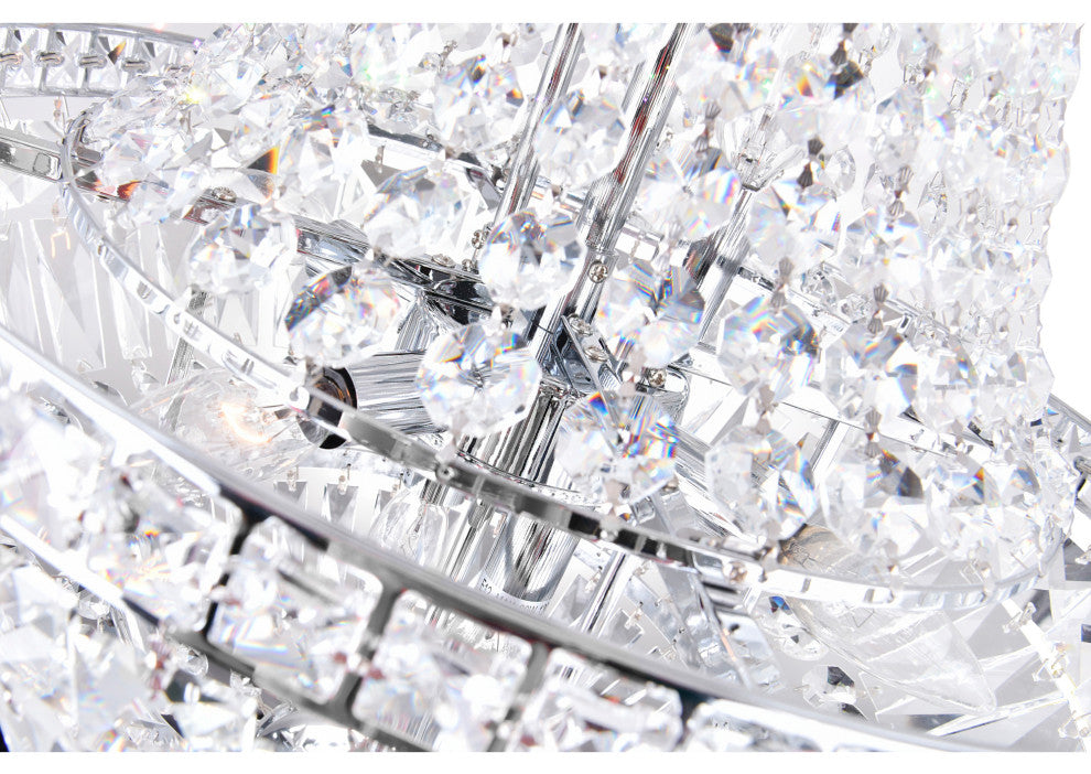 Stefania 8 Light Down Chandelier With Chrome Finish