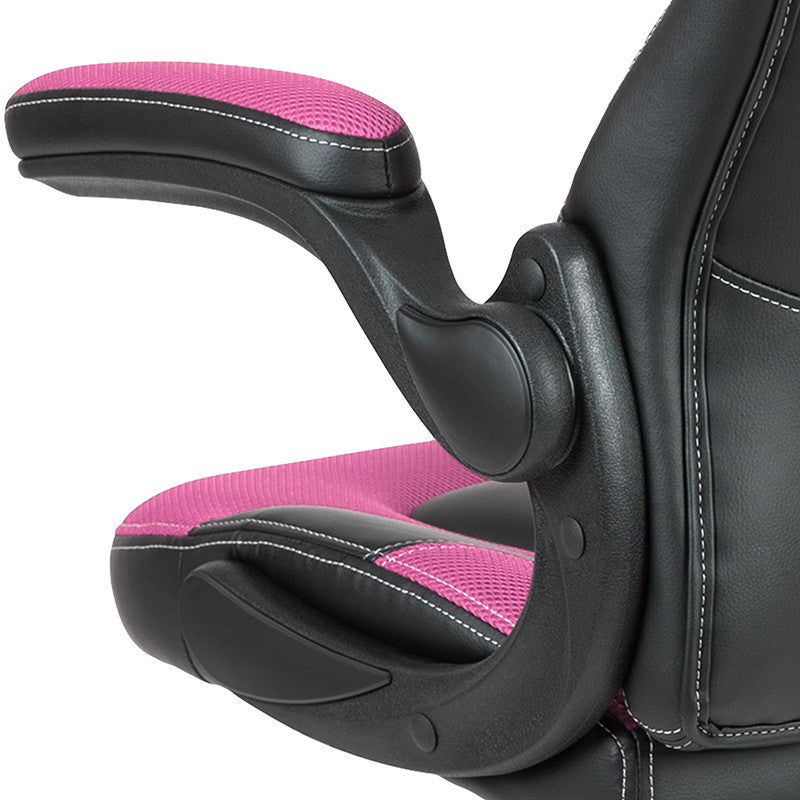 X10 Ergonomic Gaming-Office-Computer Adjustable Swivel Chair-Flip-up Arms, Pink