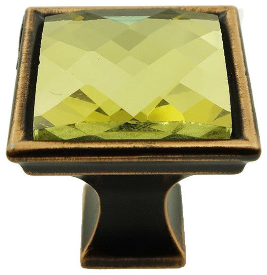 MultiFaceted Golden Topaz Oil Rubbed Bronze Madison Classic Knob