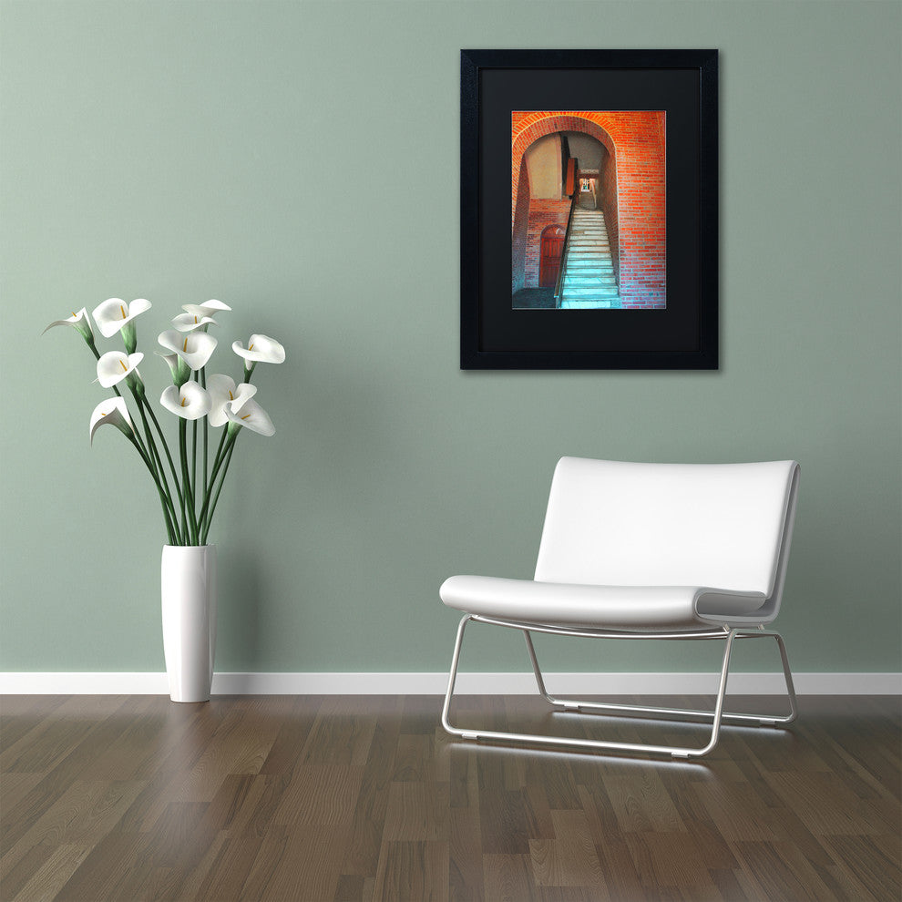'Los Nardos Havana' Matted Framed Art, Black Frame, Black Matte, 14x11