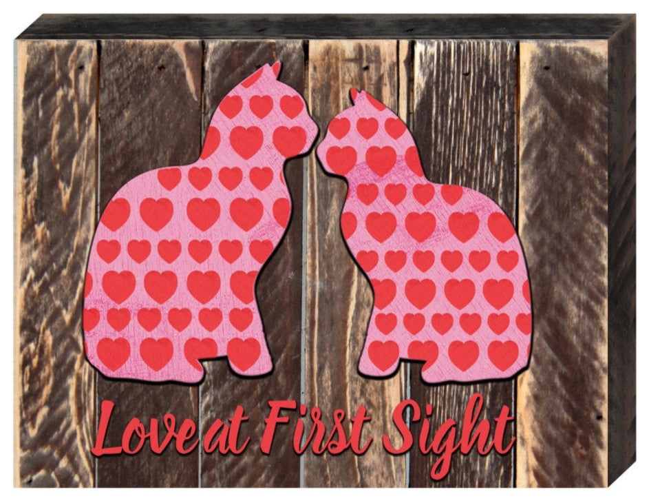 Love At First Sight Decorated Quote Block