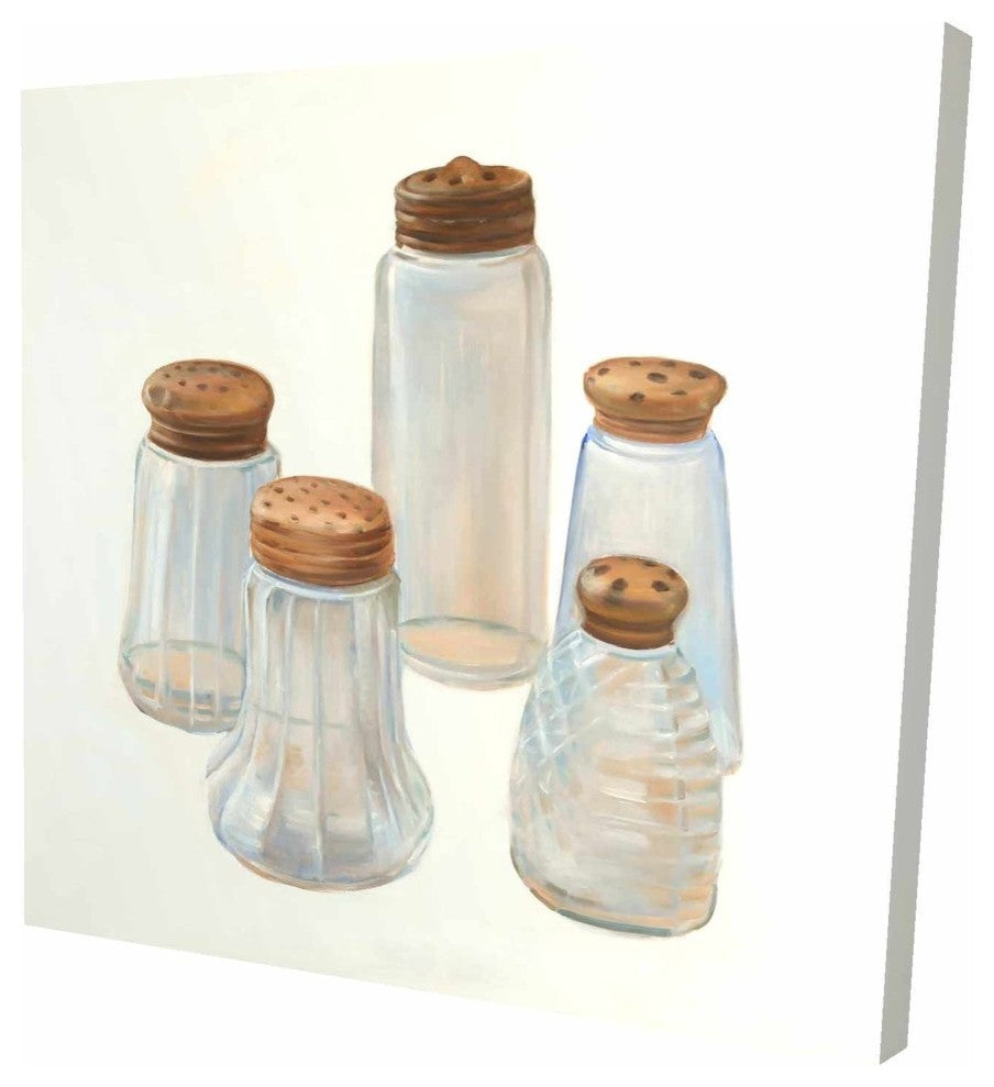 Vintage Salt/Pepper Shaker, Fine Art Gallery Wrapped Canvas, 24"x24"
