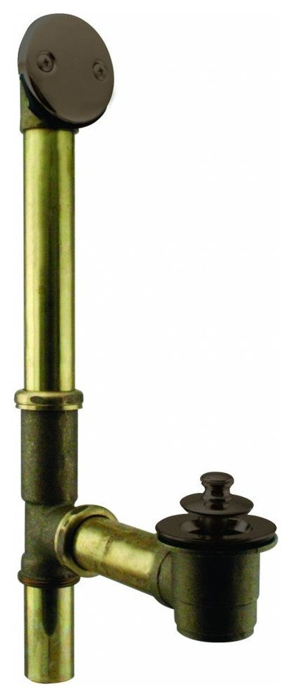 Twist & Close Bath Waste - 14" Make-Up, 17 Ga. Tubing In Satin Nickel, Oil Rubbed Bronze