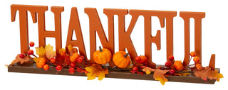 20"L "THANKFUL" Wooden Table Decor