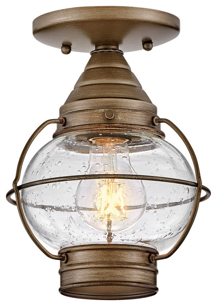 Hinkley Cape Cod 9" Small Outdoor Convertible Light Fixture, Burnished Bronze