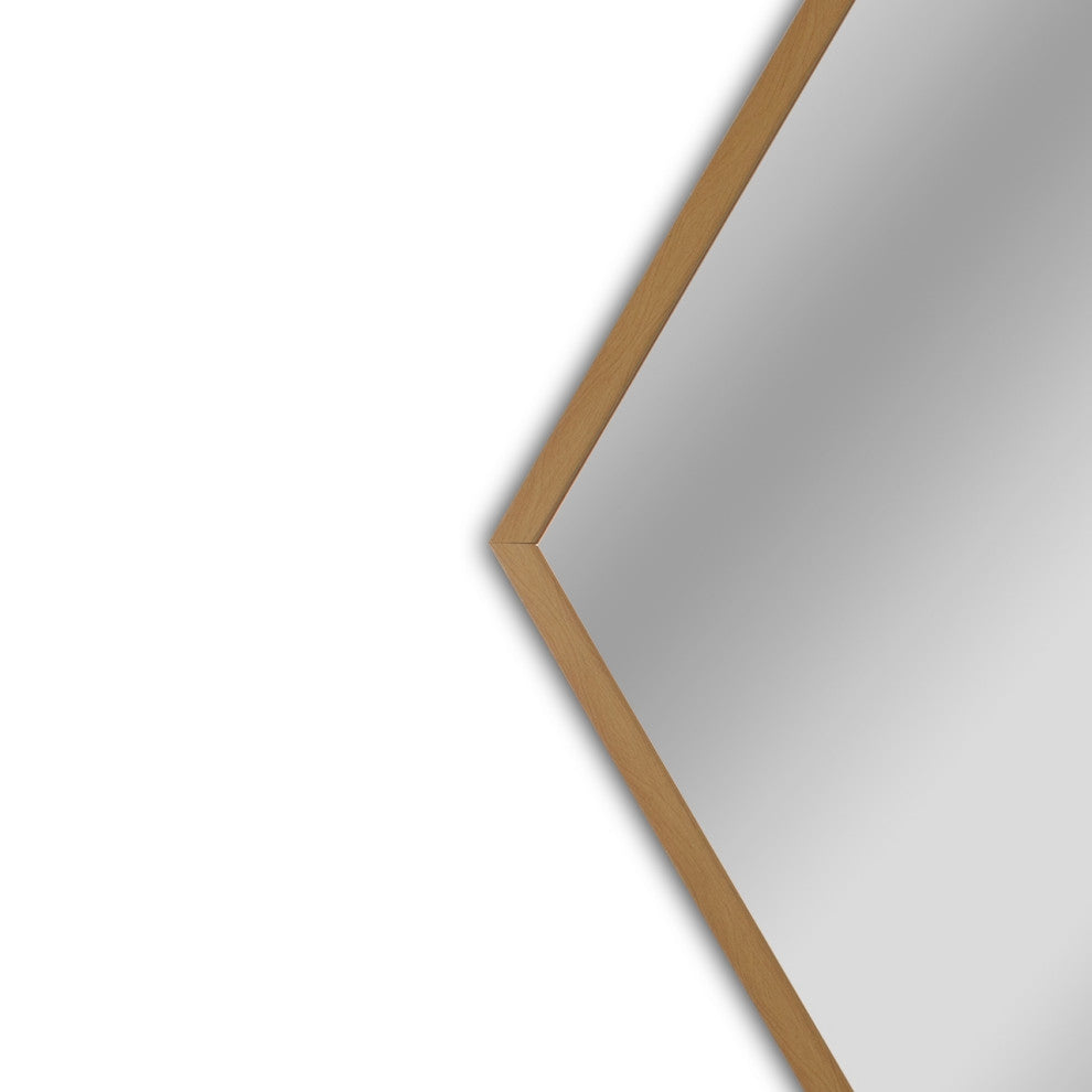 CHLOE Reflection CH8M020MP26-HEx Maple Finish Hexagon Framed Wall Mirror