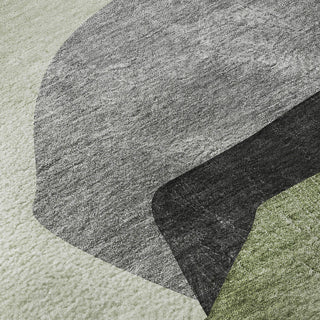 Premium Machine Washable Mayfield AMF547 Green 3' x 5' Rug