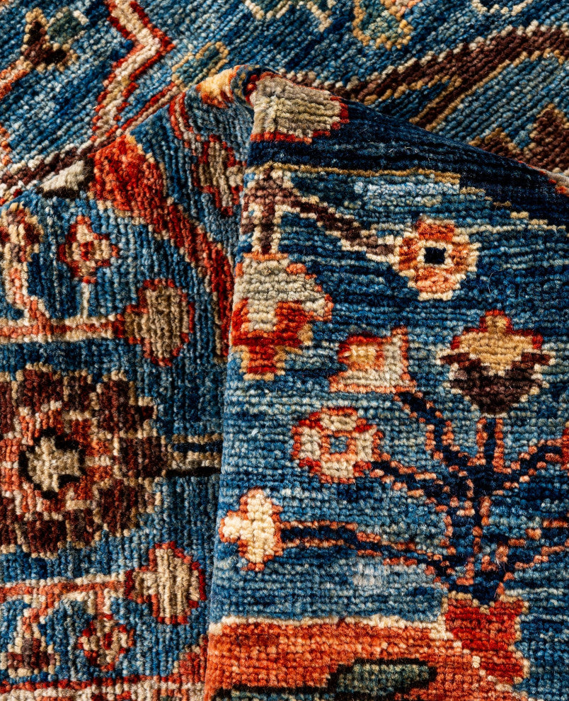 Serapi One-of-a-Kind Hand-Knotted Area Rug Light Blue, 6'1" x 9'0"