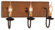 Three Arm Vanity Light in Sturbridge Mustard
