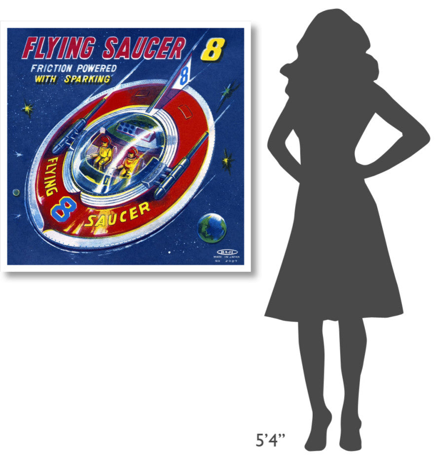 "Flying Saucer 8" Digital Paper Print by Retrorocket, 38"x38"
