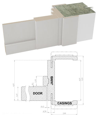 Modern Door & Hardware | Quadro 4111 White Ash | Solid Panel MDF Bedroom Hall ,