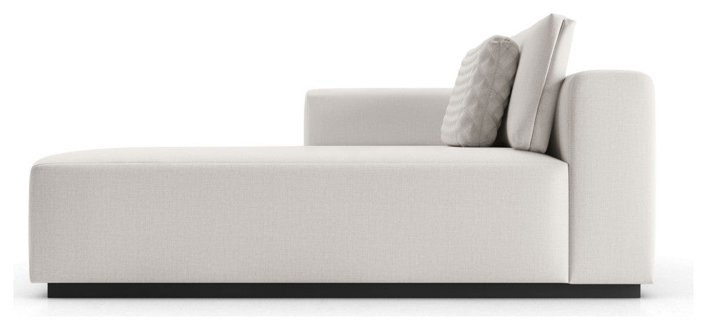 Spruce Modular Left Chaise, Chalk Fabric