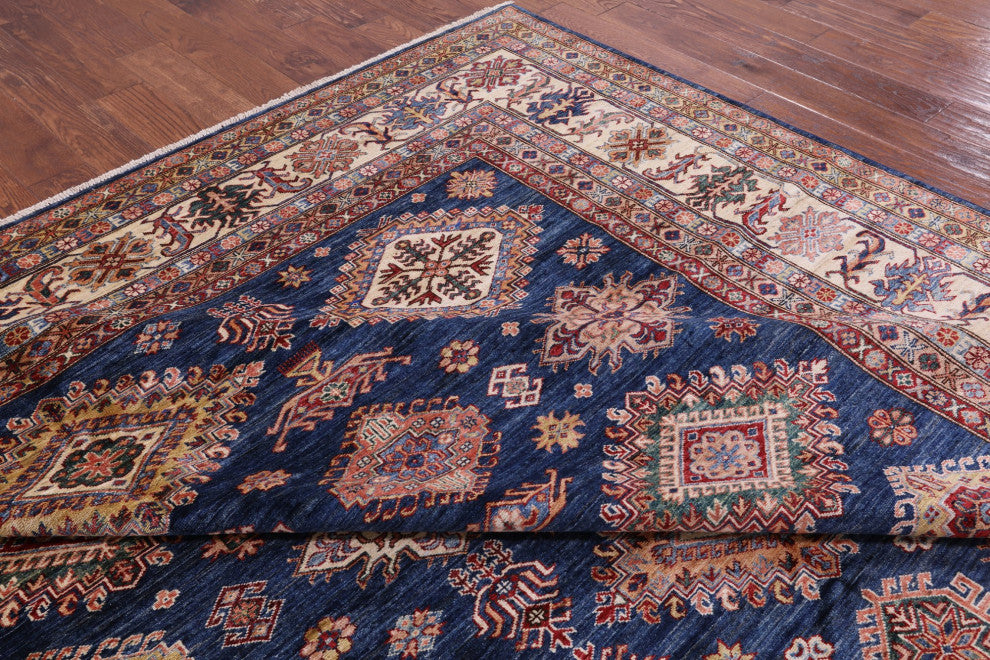 Hand Knotted Super Kazak Wool Rug 10' 1" X 13' 1" Q5215