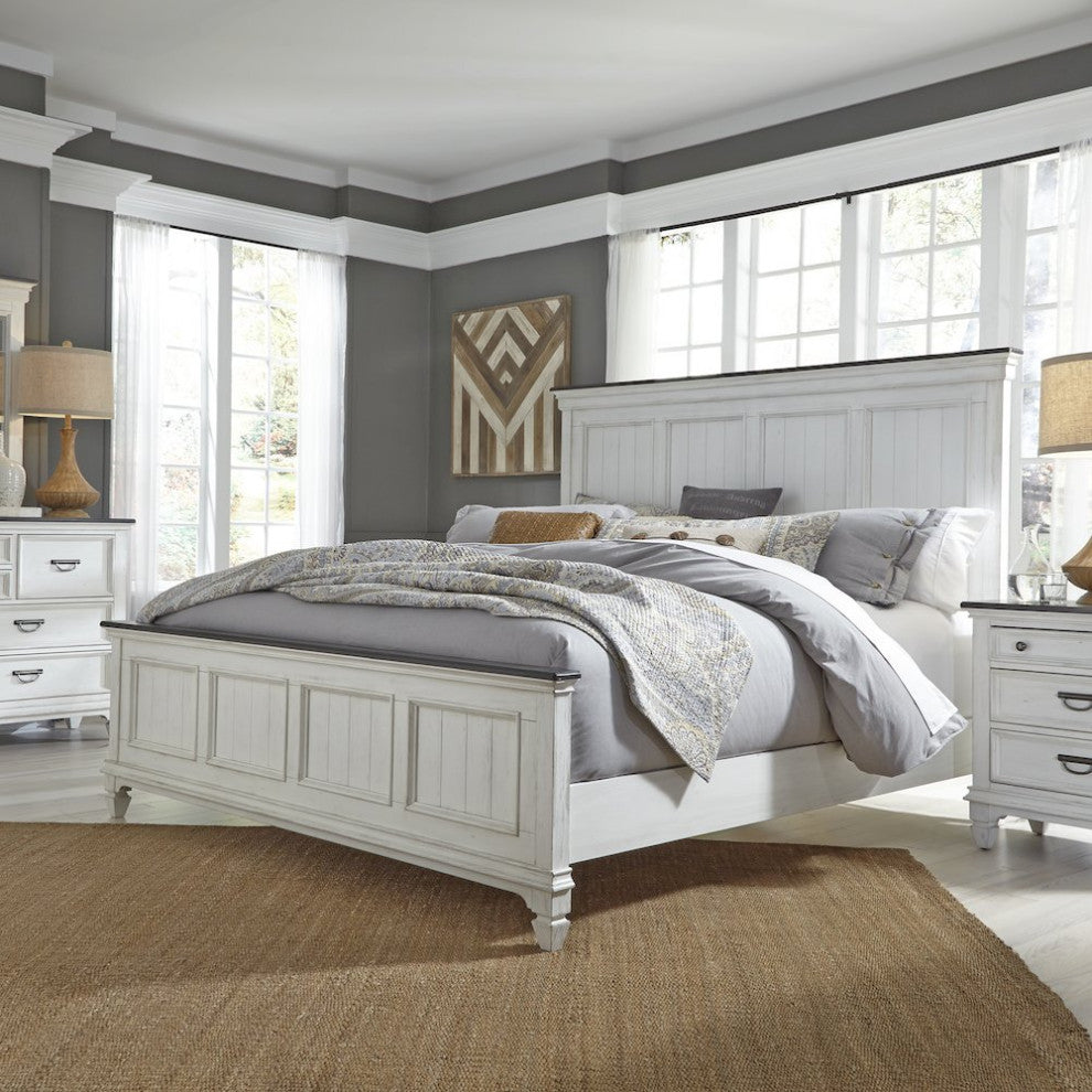 King California Panel Bed, Dresser & Mirror, Night Stand