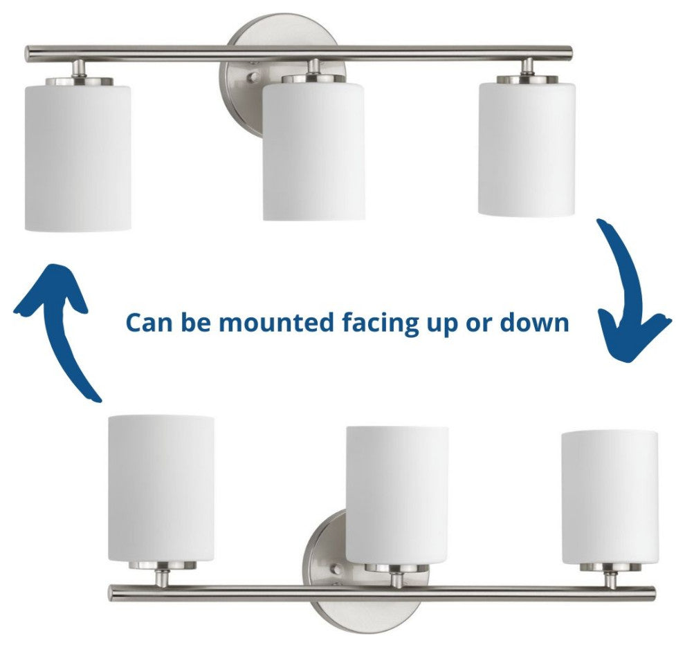 Replay 3-Light Bath Light, Brushed Nickel