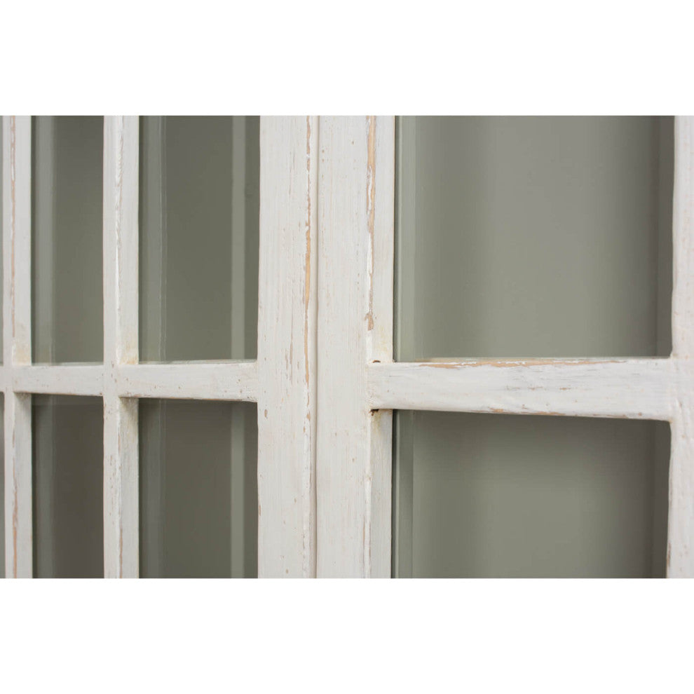 Rustic Farmhouse Style Whitewashed Bookcase