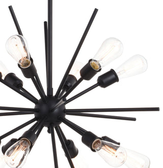 Estelle 12 Light Pendant, Matte Black