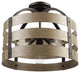 Globe Electric 60804 Maddox 3 Light 16"W Semi-Flush Drum Ceiling - Matte Black