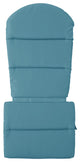 GDF Studio Outdoor Acacia Wood Folding Adirondack Chairs W/ Cushions, Set of 2, Dark Teal