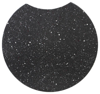 Dimple Terrazzo Pattern Iron End Table, Black, 1-Piece: 18"Wx18"Dx20"H