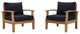 Marina Outdoor Patio Teak, Set of 2, Navy
