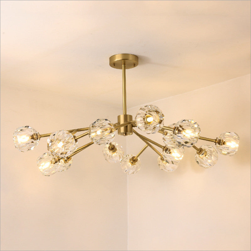 Introd | Luxury Crystal LED Chandelier for Dining Room, Kitchen, Living Room, 12 Heads, Cool Light