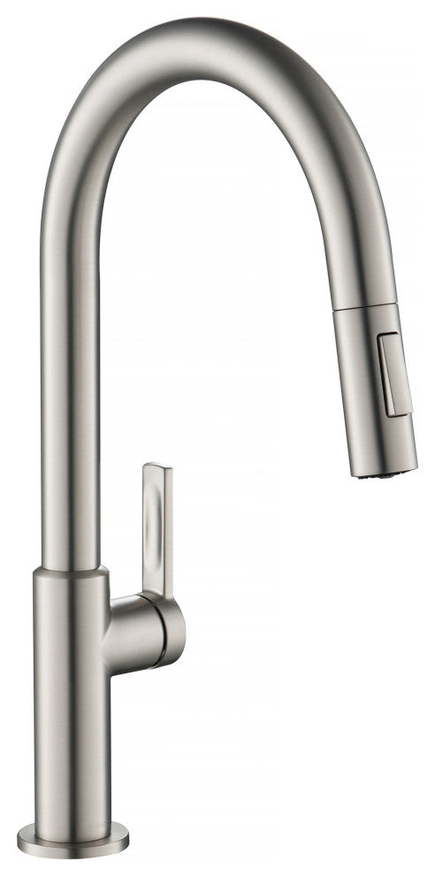 Oletto Pull-Down 1-Hole Kitchen Faucet, Spot Free Stainless Steel