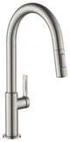 Oletto Pull-Down 1-Hole Kitchen Faucet, Spot Free Stainless Steel