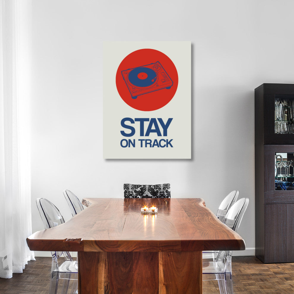 "Stay On Track Record Player 1" Fine Art Print