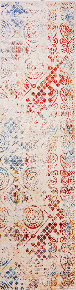 Prism 4434-109 Area Rug, Ivory and Multi, 7''10"x10''10"