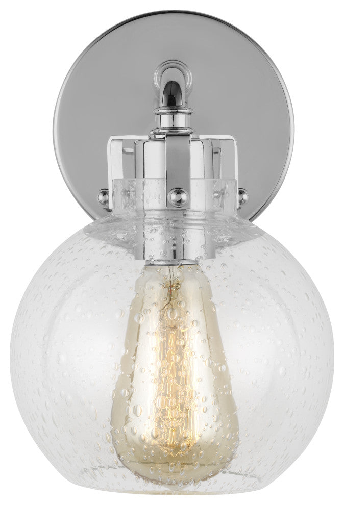 Clara 1-Light Sconce, Chrome