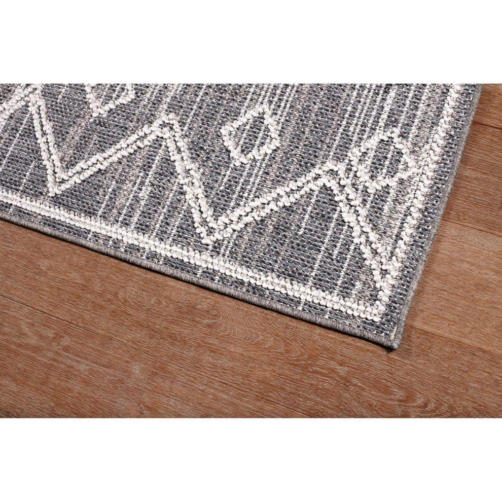Resort Diamonds Area Rug, Gray, 8'10"x11'10"