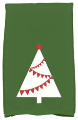 Garland Tree Holiday Geometric Print Kitchen Towel, Green