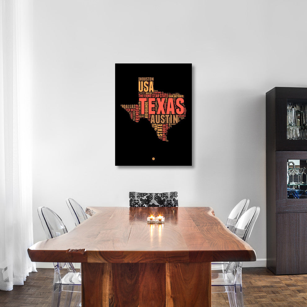 "Texas Word Cloud 1" Fine Art Print